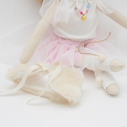 Lalka szmaciana spódniczka tutu różowa