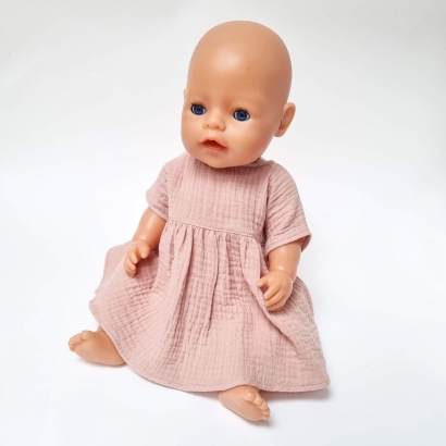 Sukienka muślinowa dla lalki Baby Born 43cm