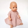 sukienka muślinowa różowa dla lalki Baby Born 43cm