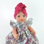 Różowy turban na głowę dla lalki baby born 42-43 cm