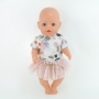 Zestaw dla lalki Baby Born 43cm, pastelowa koszulka i spódniczka tutu