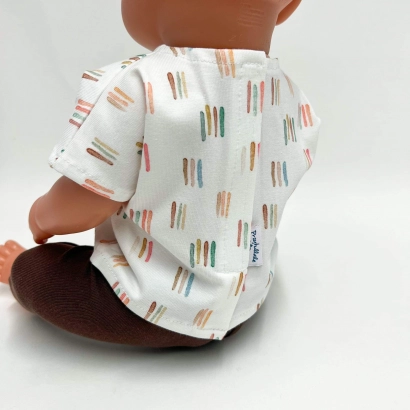 Koszulka w paseczki dla lalki baby born 42-43 cm