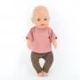 Różowa koszulka i legginsy dla lalki Baby Borna 42-43 cm