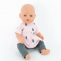 Zestaw dla lalki Baby Born 43cm, tunika w krople i legginsy