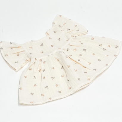 Sukienka lub opaska muślinowa w jagódki dla Baby Born 43cm