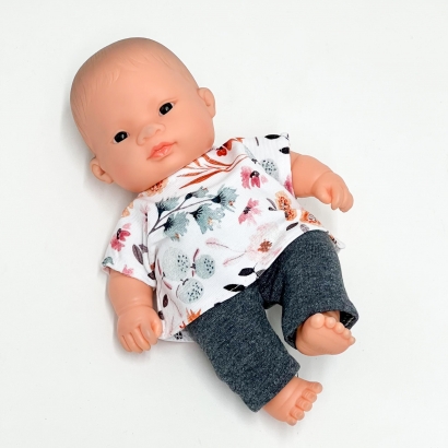 Ubranko Miniland Baby bluzeczka w kwiaty,  spodenki