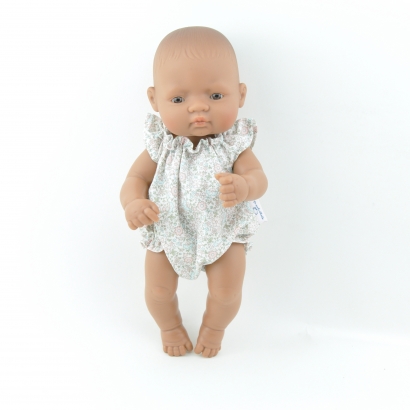 Ubranka dla lalki Miniland 32 cm kombinezon pastelowa łączka