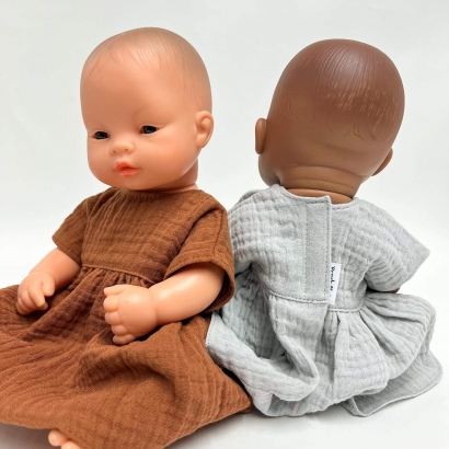 Sukienka muslinowa dla lalki Miniland 32 cm