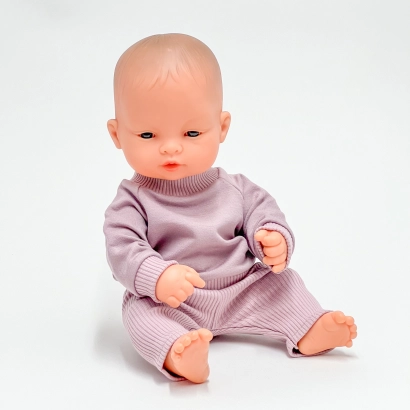 Fioletowy dres dla lalki Minikane 28 cm i Miniland 32 cm