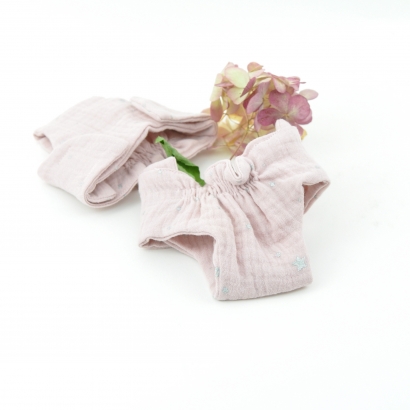 Pieluszki różowe w gwiazdki dla lalek Miniland 38 cm