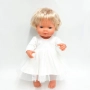 Tiulowa ecru sukienka dla lalek Miniland 38 cm
