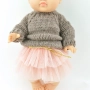 Sweterek robiony na drutach dla lalek Paola Reina 34 cm