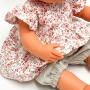Lniane bloomersy i różana tunika dla lalki Miniland 38cm i Paola Reina