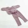 Bluza i getry w kolorze fioletowym dla lalki La Lalla