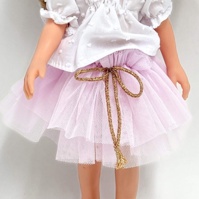 Spódniczka tiulowa i bluzka dla lalki Paola Reina Amigas 32 cm