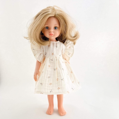 Sukienka z falbanką w jagódki dla lalki Paola Reina Amigas 32 cm