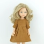 sukienka dla lalki La Lalla 32 cm karmelowa