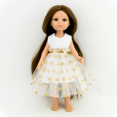 sukienka z tiulu dla lalki La Lalla