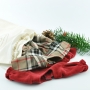 Sukienka świąteczna w kratę Miniland 38cm