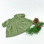 Sukienka świąteczna welurowa zielona Miniland 38cm